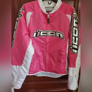 Icon Women's Mesh Riding Jacket W/ Zip-In Liner, Size XL